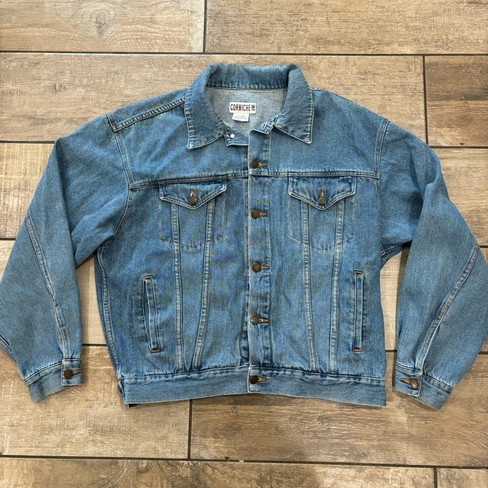 Vintage 90s Corniche Jeans Denim boomer jacket size XL